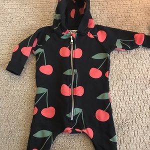 Cherry sweater romper